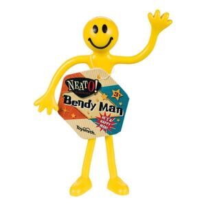 Yellow Pliable Plastic Bendable Man Smiley Head Face Novelty Toy Happy Dude Guy